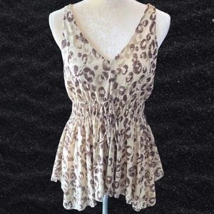 Leopard Print Sleeveless Top
